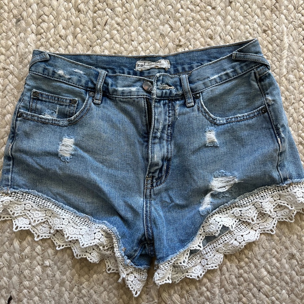 Free People Jean Shorts